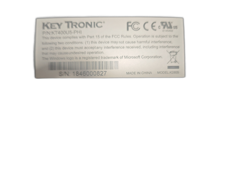 Key Tronic KT400U5-PHI Keyboards  - Image 2