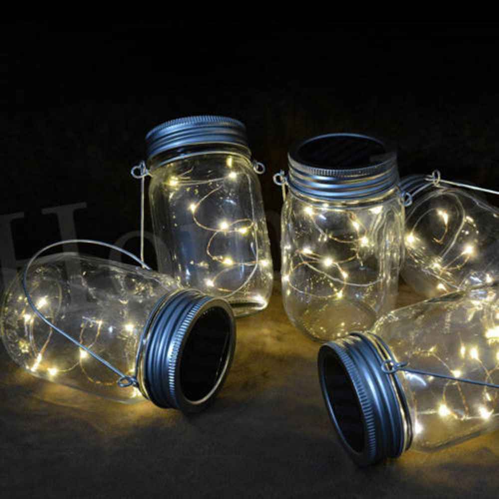 Kleeneze Multi Coloured Light Up Mason Jars Set of 8