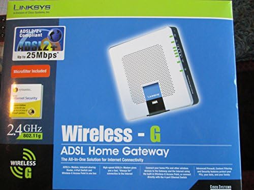 Linksys WAG354G EU Is an ADSL 2 Modem Router Gateway 4 Port Switch and Wireless G Access Point All in One Box New