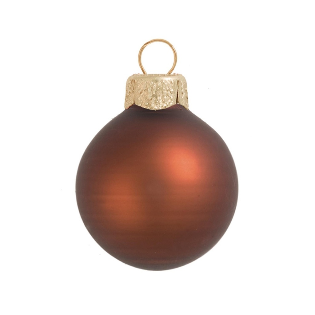 6 Brown Christmas Tree Balls