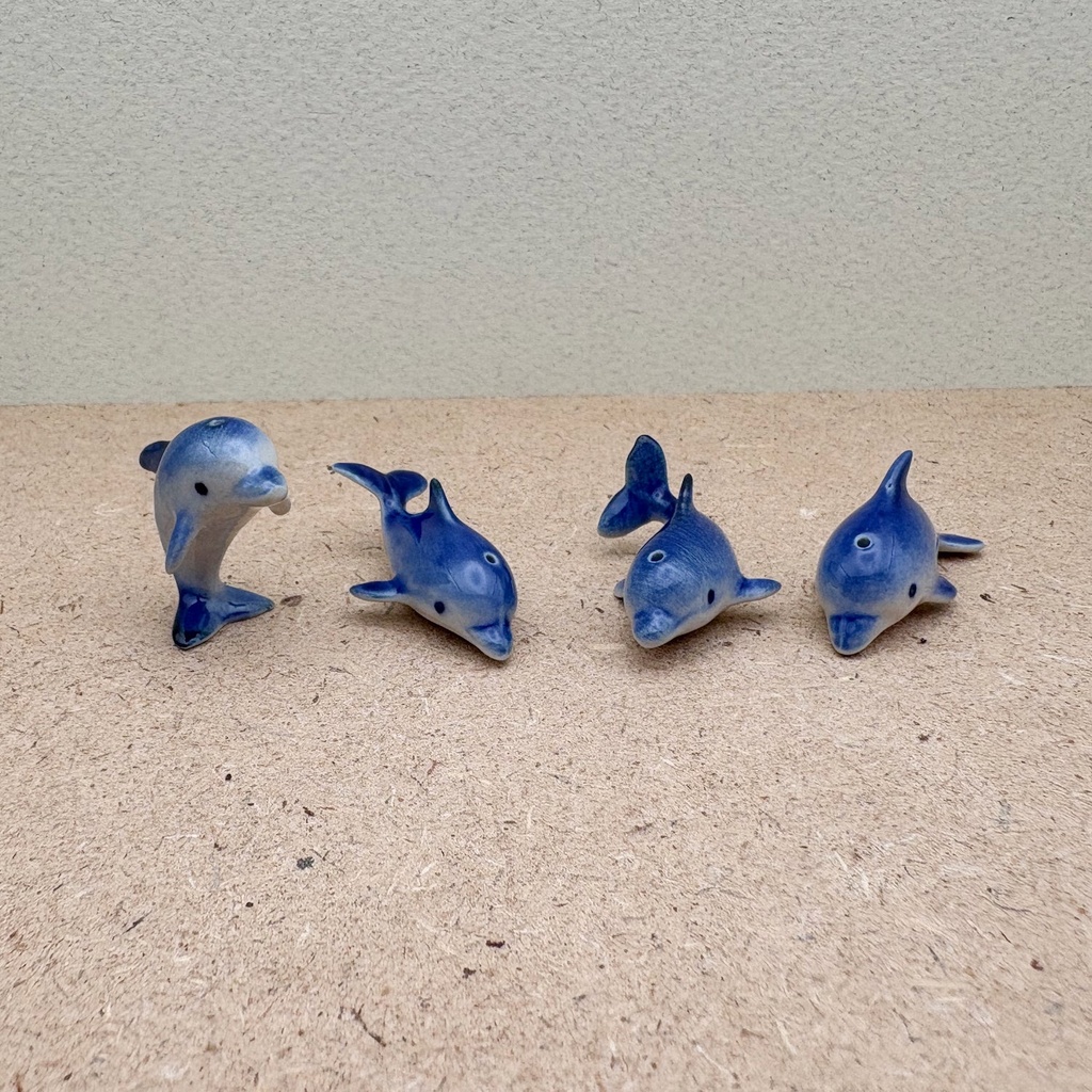 Articiones Dolphin Handmade Figurine  Ceramic New 6.2cm 6cm 3cm