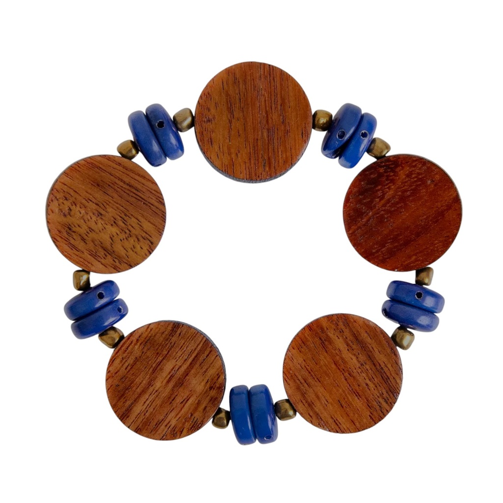 Articiones Handmade  Dark Blue Bracelet Tagua New 3cm 9cm 9cm