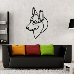 Articiones Handmade Metal Dog Decor Wall Art 11cm 15cm 1mm