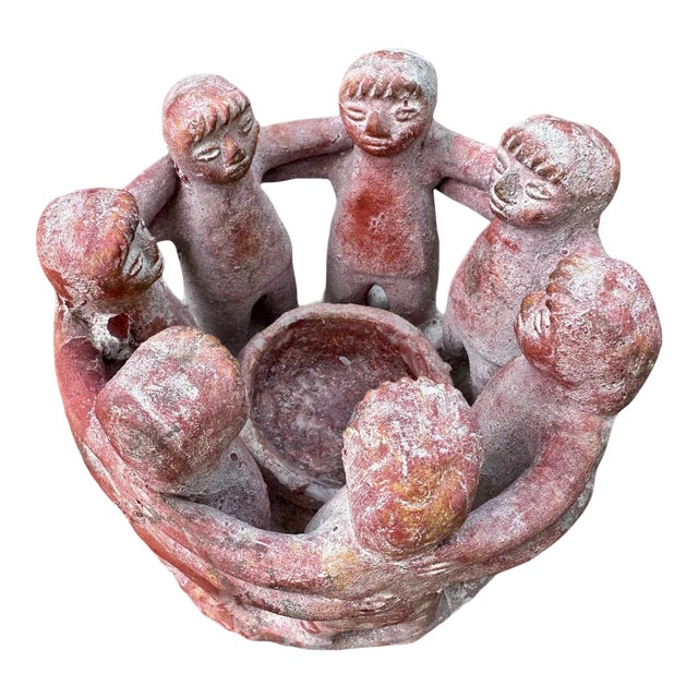 Articiones Handmade Vintage Mexican Pottery Family Circle