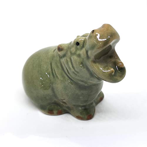 Articiones Hippo Handmade Figurine  Ceramic New 5cm 7cm 3cm