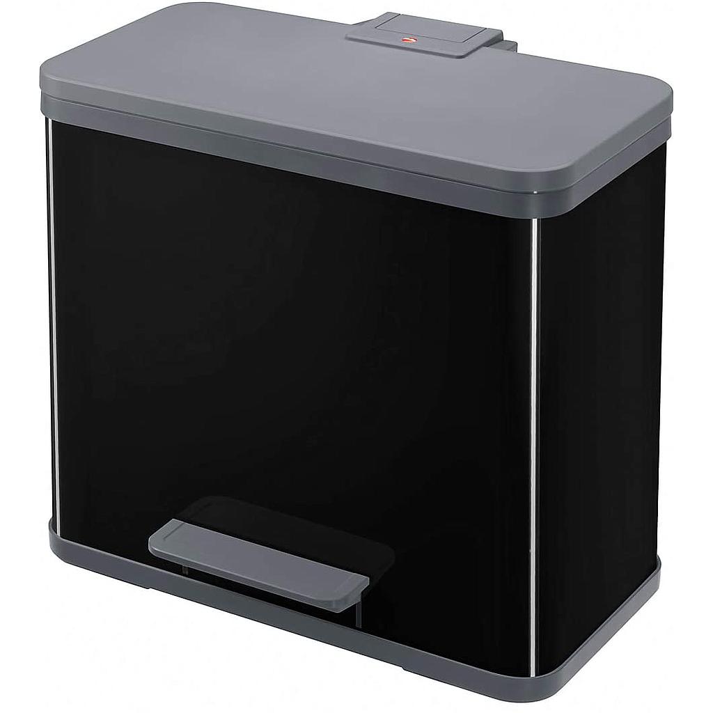 Hailo 3 Bins Garbage Bin ??????? ?????????? Stainless Steel Black 27L