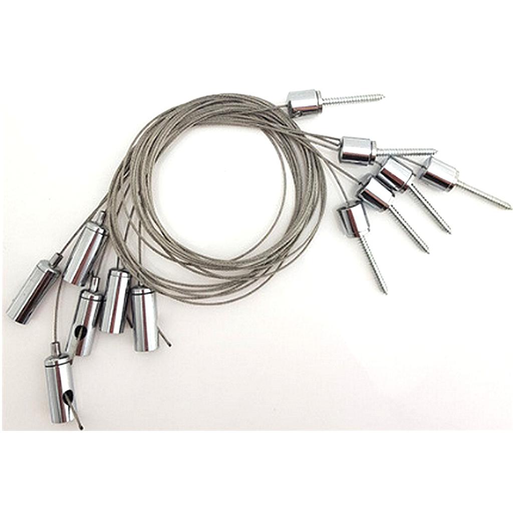Lead Energy RHIV2 Wire Suspension Set of 6 for Panel 100 cm Continuously Adjustable New 1 Meter