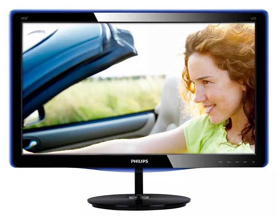 Philips 197E3L LED Monitor 1366 x 768 18.5 DVI VGA Used