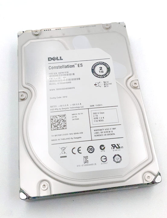 Dell Hard Disk ST32000444SS Used SAS 2TB SAS 3.5