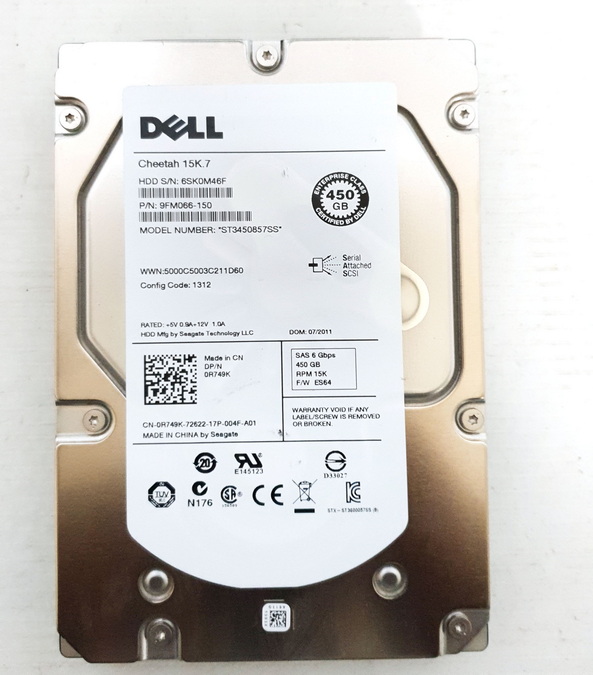 Dell Hard Disk ST3450857SS Used SAS 450GB SAS 3.5