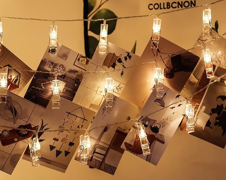 Pic Pinz 3 Meters Led String Lights with Clips Battery Operated