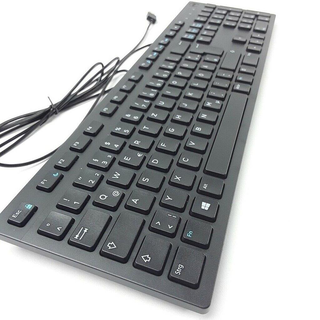 Dell KB216 BK GER Quiet Key USB Computer Keyboard GERMAN LAYOUT Black 9CHJN Open Box