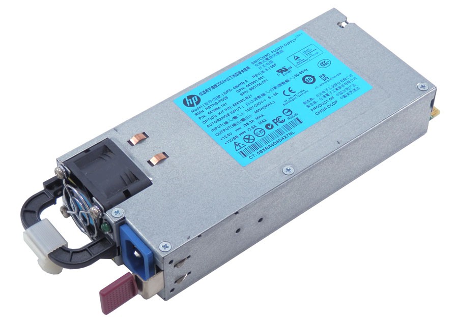 HP 499249 001 460 Watt 12 Volt Common Slot High Efficiency Redundant Power Supply for Proliant Dl380 G6 Ml350 G6 G7 Gen8 Dl380p Used A