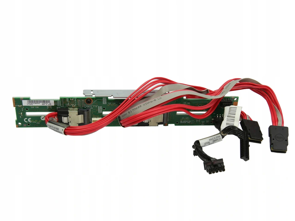 IBM Avaya Lenovo BACKPLANE 6 BAY SATA HARD DRIVE 2 SAS CONNECTIONS BACKPLANE 43V7071 with Cabels Used