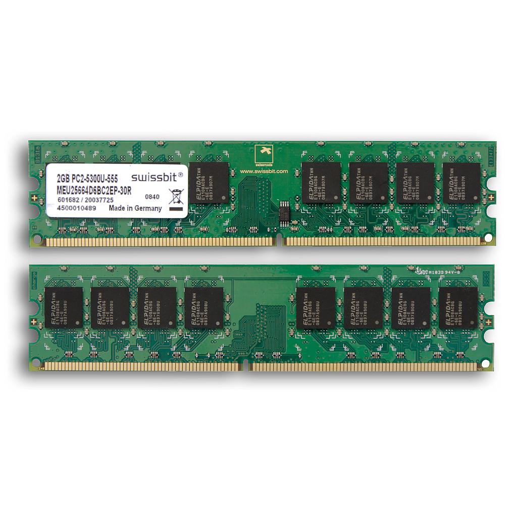 PC2 5300U DDR2 677MHz 2GB Desktop Memory Module Mixed Brand Used