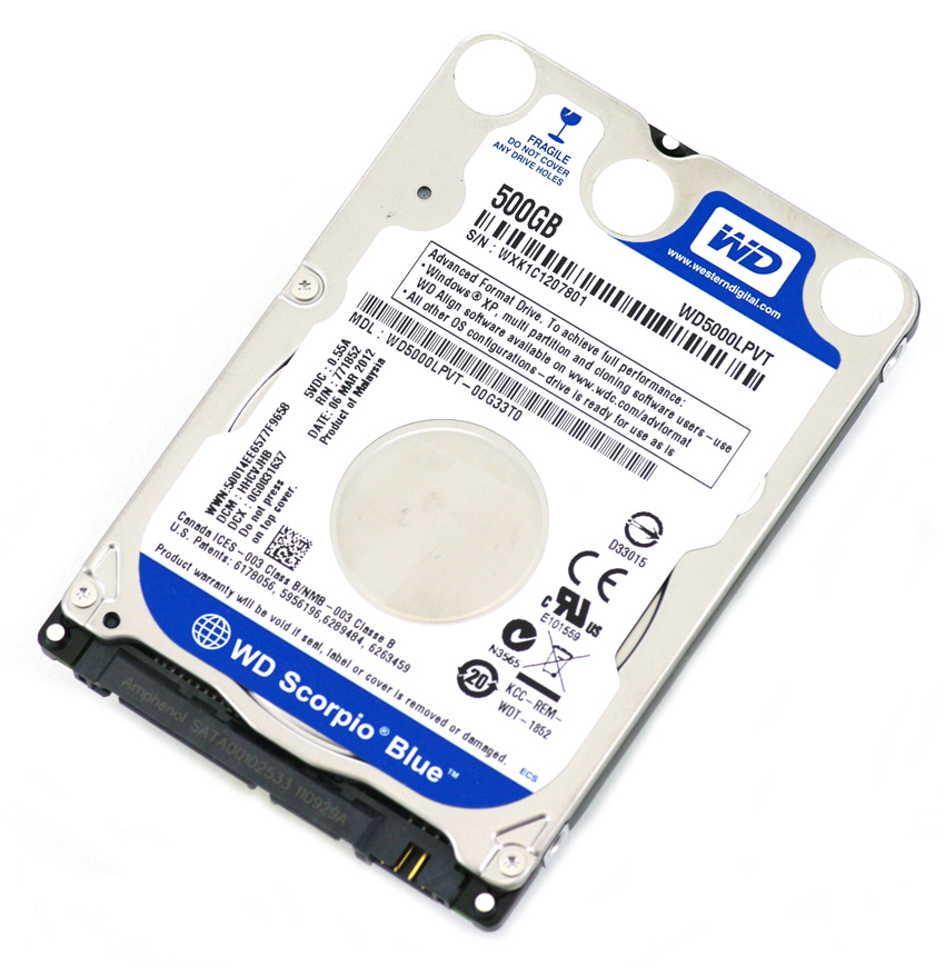 Western Digital 500Gb 2 5 Used
