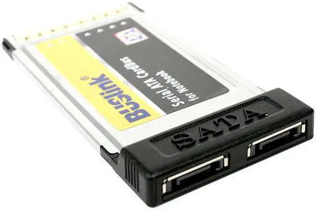 BUSlink 2 Port Serial ATA SATA CardBus Card New