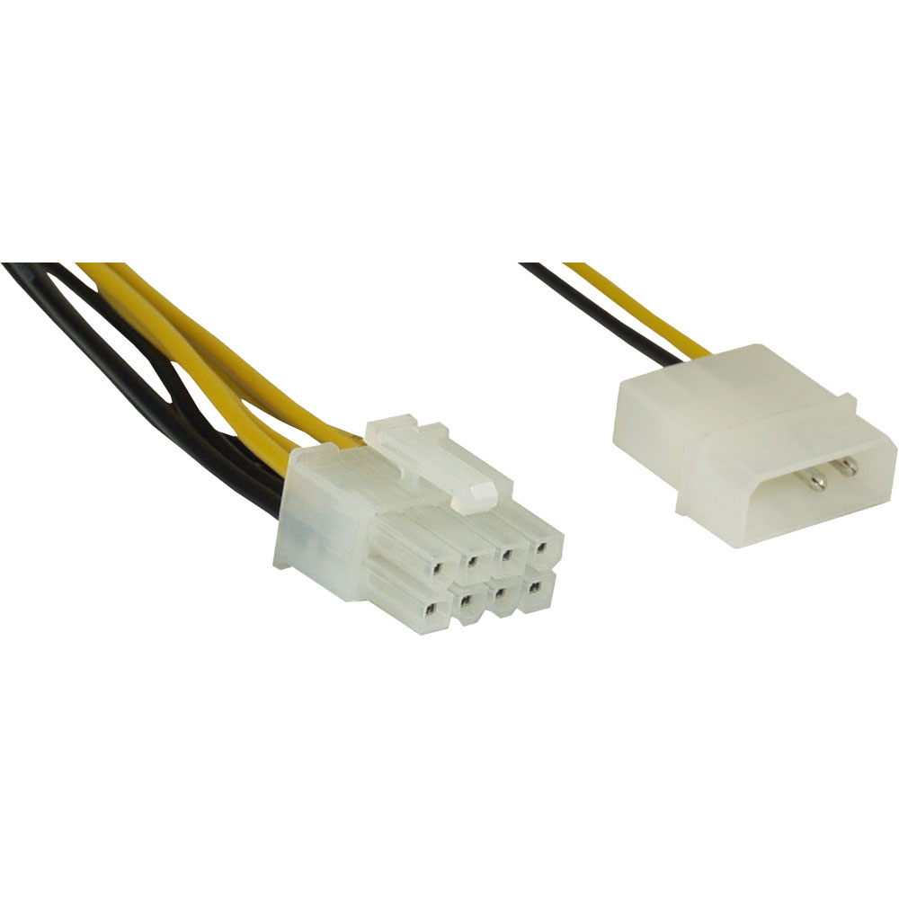 Inline 26630 Power Adapter Cable 5.25 to 8 Pin New 45CM