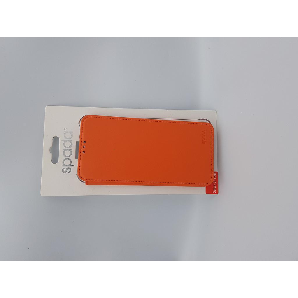 Samsung S7 Edge Leather Wallet Orange 5 5