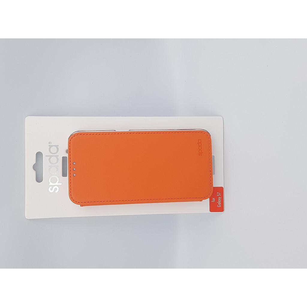Samsung S7 Leather Wallet Orange 5 1