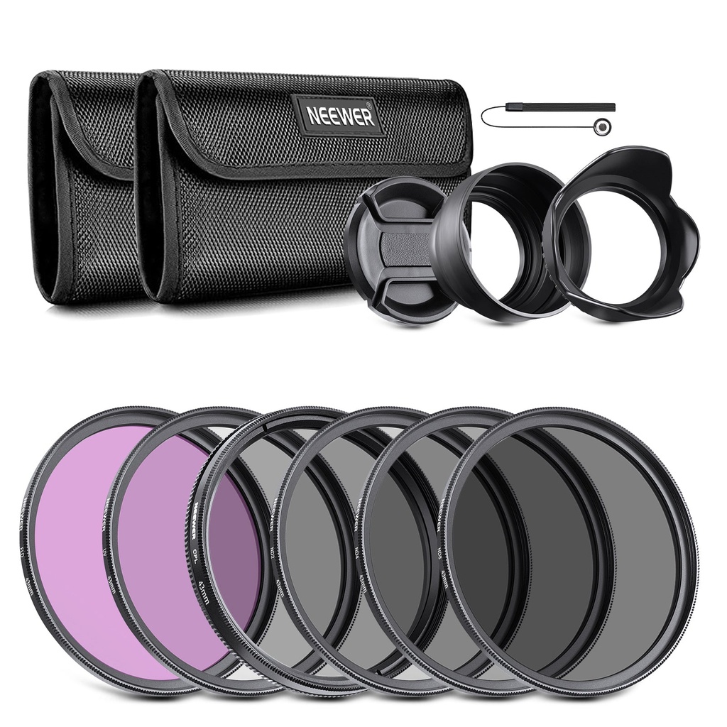BPS 52 mm Protector UV CPL Filter FLD Filters Lens Hood for Lens  Carry Bag Set
