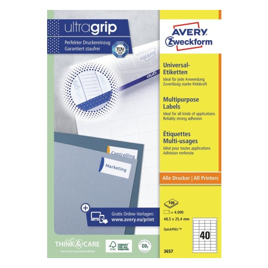 Avery Stickers 32 015 White 12X18 Mm 225 Rectangular