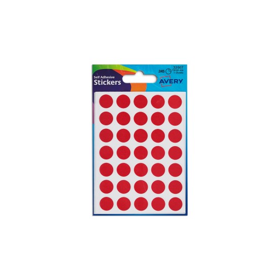 Avery Stickers Round White 13Mm 245 Stickers