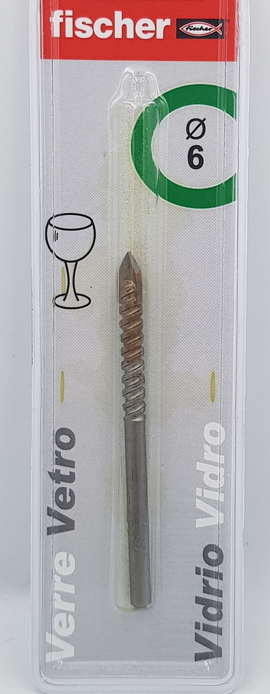 Fischer Glass Drill Bit 6mm x 80mm