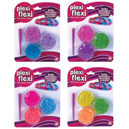 As Company Plexi Flexi Rubber Bands Pack 900Pcs