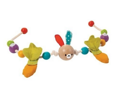 PLAN TOYS STROLLER CHAIN ??T BABY CHAIN ??RABBIT WOOD