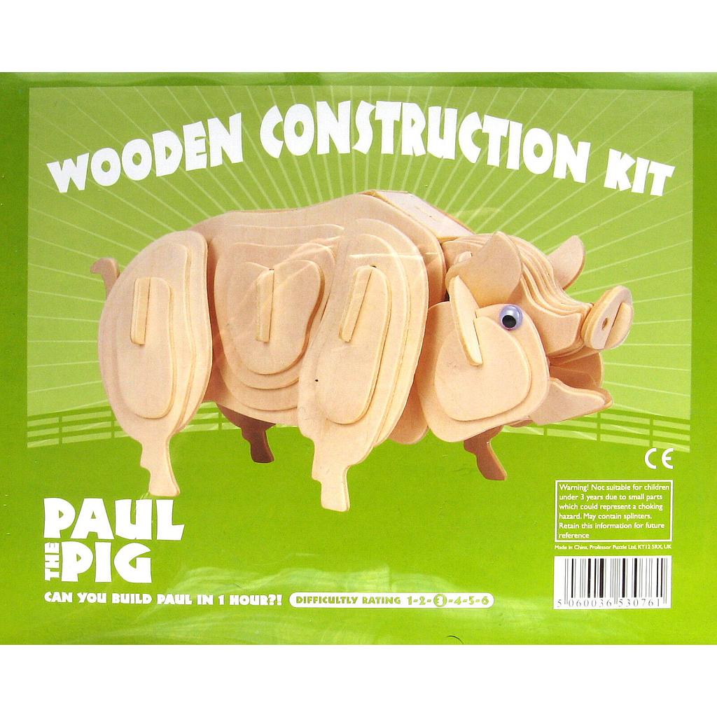 Professor Puzzle Wooden Construction Kit PAUL the Pig