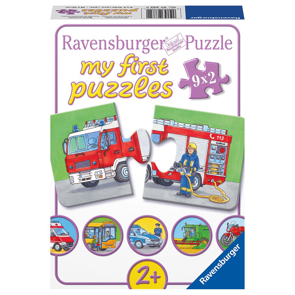 Ravensburger My First Puzzle 9x2 Pc Commercial Vehicles