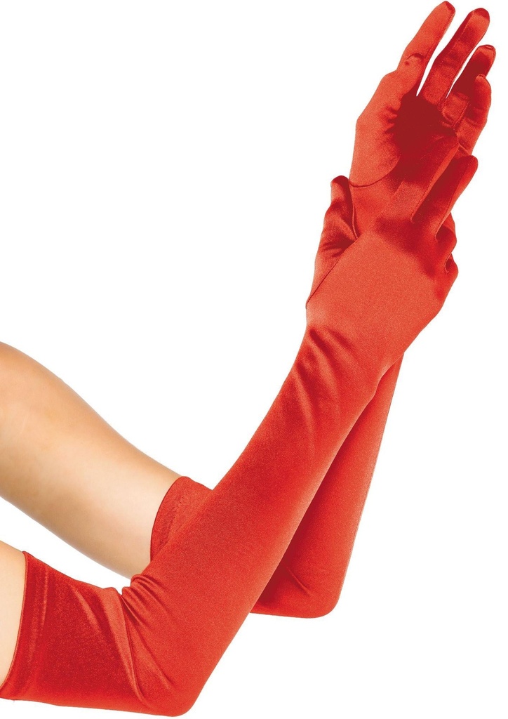 Carnival Costume Party Gloves Red 40cm One Pair