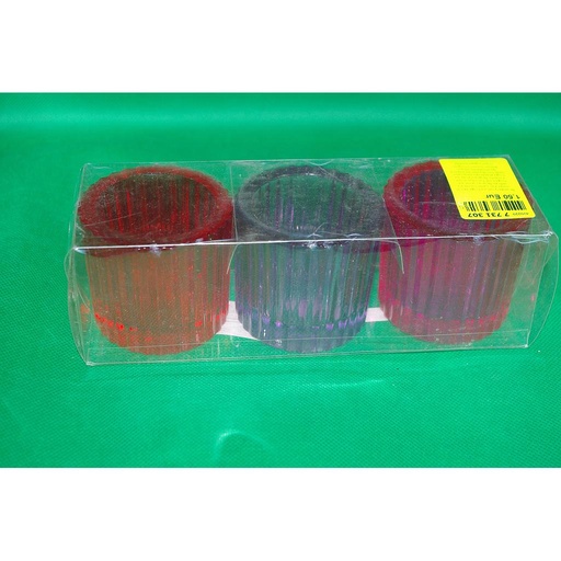 Glass Candle Set Holder Set of 3