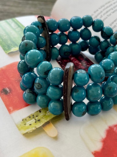 Articiones Handmade Bracelet Dark Blue Tagua 2cm 9cm 9cm