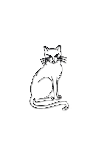 Articiones Handmade Metal Cat Decor Wall Art New 37cm 15cm 1mm