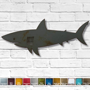 Articiones Handmade Metal Shark Decor Wall Art New 6cm 18cm 1mm