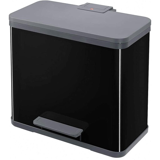 Hailo 3 Bins Garbage Bin ??????? ?????????? Stainless Steel Black 27L