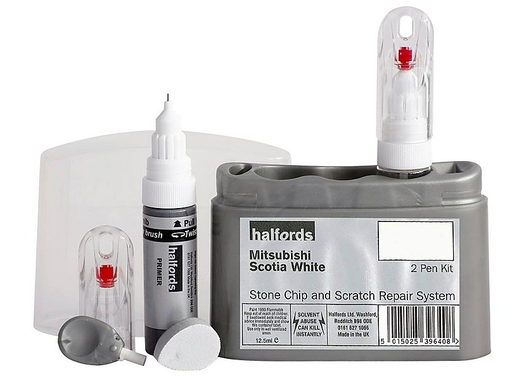 Halfords Scratch Chip Repair for Mitsubishi Scotia White 396408
