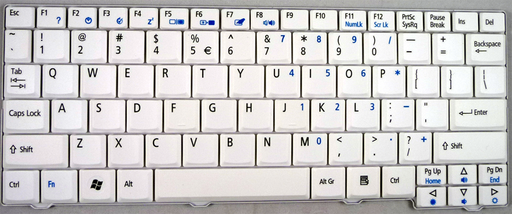 Acer Aspire One KAV60 Russian Keyboard MP 08B43SU 698 NP PK1306F02H0 Used