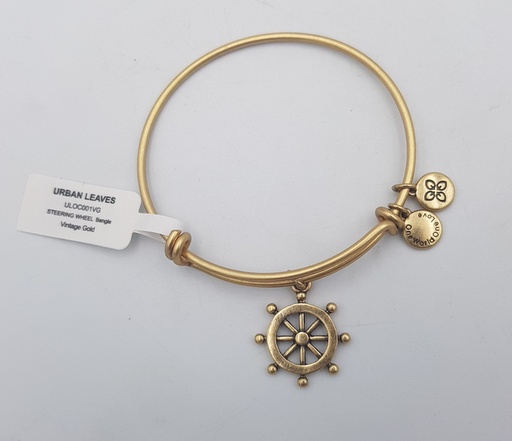 Urban Leaves Boat Steering Wheel Bangle ULOC001VG Hand Bracelet Brass