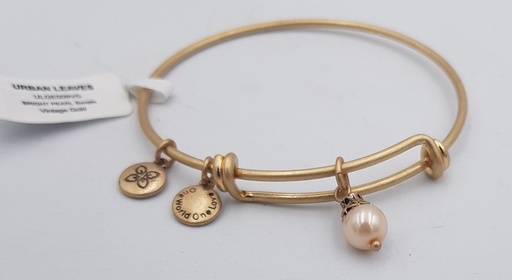 Urban Leaves Bright Pearl Gold Bangle ULGE009VG Brass Hand Bracelet