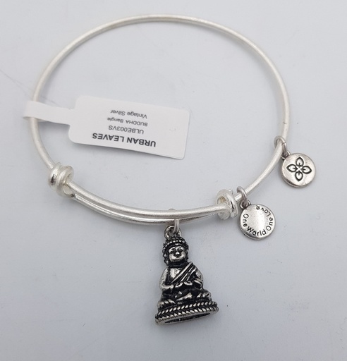 Urban Leaves Buddha Silver Bangle ULBE003VS Hand Bracelet Brass