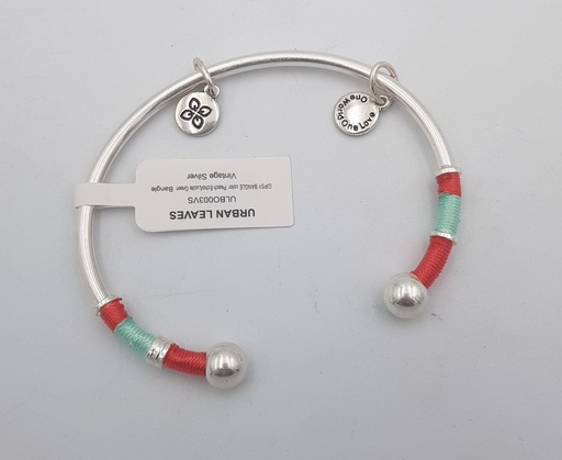 Urban Leaves Gipsy Bangle Peach Echo Lucite Green ULBO003VS Hand Bracelet Brass Rope Thread