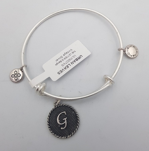 Urban Leaves LETTER G Silver Bangle ULIN007VS Hand Bracelet Brass
