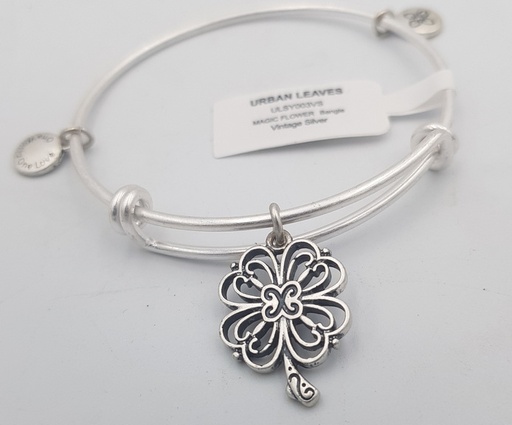 Urban Leaves Magic Flower Silver Bangle  ULSY003VS Hand Bracelet Brass