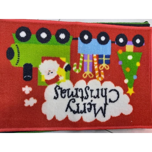Merry Christmas Santa Claus Train Carpet 60x40cm