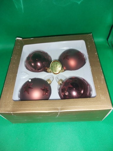 Mundgeblasen Handbemalt Red Christmas Balls